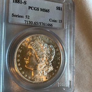 1881 San Francisco Morgan silver dollar MS 65 PCGS